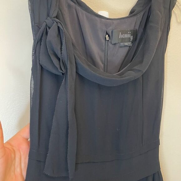 100%silk| Anthropology HaniiY| 40 size 7| casual dress| ruffles - Picture 6 of 14